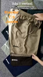 CELANA PENDEK PRIA SANTAI BORDIR 3/4 POLOS ALL SIZE TO XXL