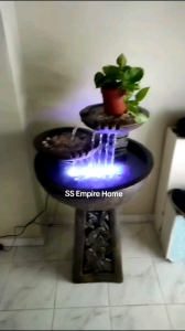 S15 Yellow Hibiscus Feng Shui Water Fountain  Pond Kolam Air Sandstone Garden Water Feature 风水流水喷泉瀑布池 Fish Waterfall