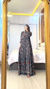 New RAVINA DRESS SET HIJAB CERUTY KEKINIAN SET HIJAB SYARI TERLARIS