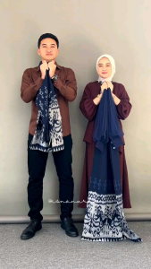NEW PADMA DRESS MID NIGHT BLUE - COUPLE BAJU TENUN