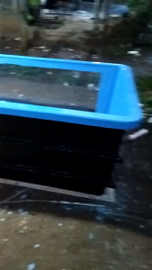 Bak kolam ikan fiberglass depan kaca  ukuran 200x100x70cm
