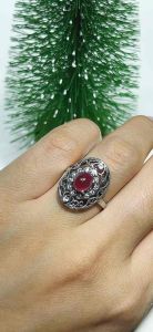 ธนาภรณ์✨แหวนเงินแท้พลอยทับทิมพลอยแท้100%(GSH1034)