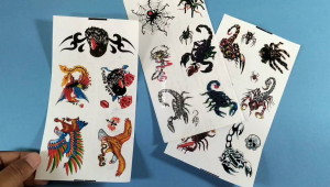 100pcs Mainan TATO KERIK tatto tidak permanen