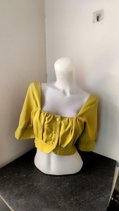 BAJU CROP KANCING IMPORT BANGKOK (Ld 80-90cm)