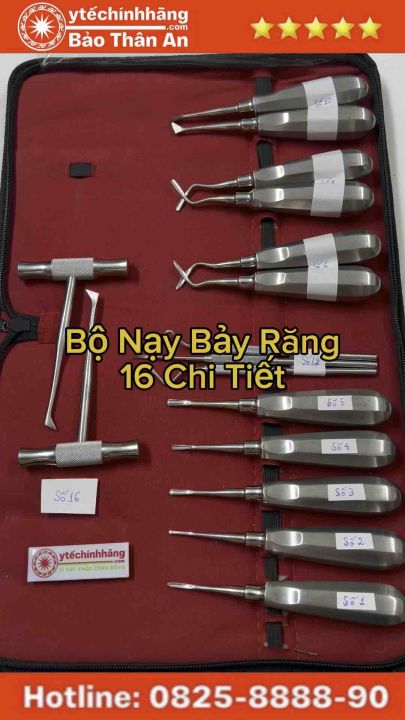 Dụng Cụ Nạy Bẩy Răng Các Đầu Thẳng, Cong, Khuỷu, Nhọn, Tam Giác, Chóp Root Tip, Chữ T