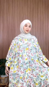 Gamis FLOWER by Chatifa/Gamis Chatifa Terbaru/Gamis Rayon Premium/Gamis Rayon Motif Bunga Kecil Bunga Besar/Gamis Rayon Import/Gamis Babydoll/Gamis Busui wudhu friendly/Gamis Bunga-Bunga/Gamis Motif/Dress Rayon Viscose/Dress Motifa Flower/Dress Premium