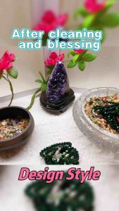 Green crystal beads with lucky charm accessories bracelet
