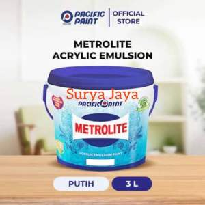CAT TEMBOK METROLITE PACIFIC PAINT 3 L | 5 KG | GALON PUTIH