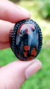 Cincin Batu Natural Pancawarna Klawing Crystal Super-Motif Unik Nan Langka