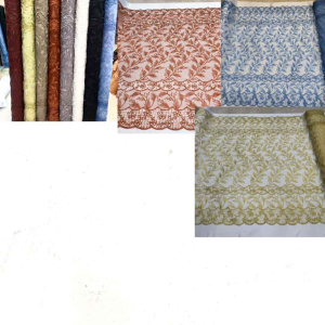 Tille bordir motif pinggiran prada