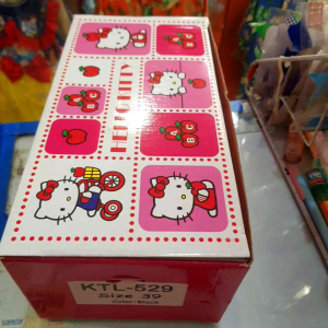 New-รองเท้านักเรียนหญิง Hello Kitty งานลิขสิทธิ์แท้ Sanrio (รุ่น KTL-529 - แบบคลิปล็อก มีไซร์ 34ถึง40 )พร้อมส่ง..