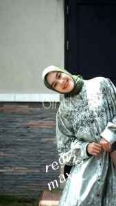 REGINA DRESS JUMBO LD 145 4XL XXXXL BAHAN PARIS SILK BY BINTI GAMIS JUMBO TERBARU Muslim Wanita Pesta Lebaran Mewah Dewasa Syari Maxi Kondangan