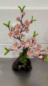 Hoa đào kẽm nhung dạng bonsai cao 40cm