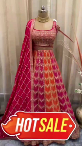 [PRE-ORDER] Semistitched Pure Faux Georgette Lengha ( Delivery 10 Days )