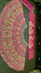 [PRE-ORDER] Semistitched Embroidered Lengha ( Delivery 10 Days )