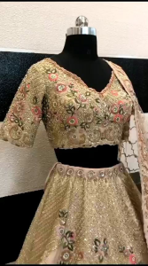 [PRE-ORDER] Semistitched Embroidered Lengha ( Delivery 10 Days )