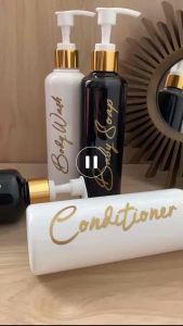 BOTOL REFIL 250ml PUMP LIST GOLD FREE STIKER CUTTING GOLD