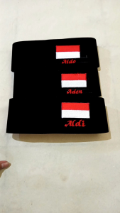 Peci Nama/Peci Songkok Beludru Logo Indonesia Bisa Bordir Nama Sendiri