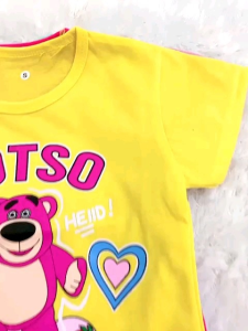 KAOS ANAK PEREMPUAN LOTSO LENGAN PENDEK USIA 1-12 TAHUN // BAJU ANAK CEWEK