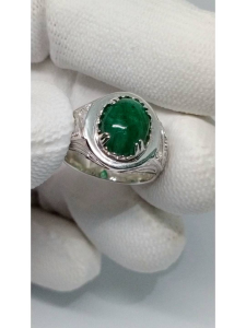 Natural Emerald ★Cincin Batu Zamrud Asli ★3.80CT ★Silver 925