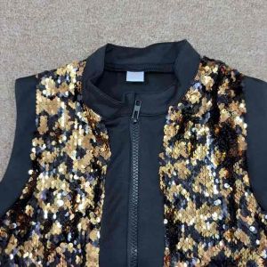 READY STOCK Kids Children Hip Hop Street Dance Jazz Dance Glittering Shining Sequin Costume Pre-school Kindergarten Concert Dance Wear DISCO K-POP