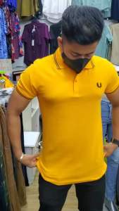 Polo T-Shirt Sulam Freds Perrys Design Gold Gold Logo Mens Shirt Cotton Embroider Fashion Mens Streetwear Shirt
