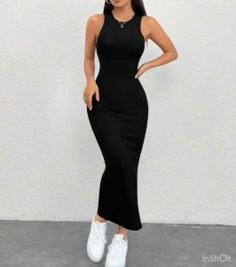 Free Size Racer Halter Maxi Dress - ELJAY