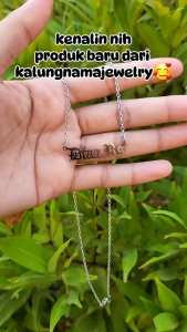 Kalung Nama Titanium Anti Karat Anak Dewasa: Aksesoris Wanita Necklace Titanium
