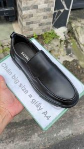 Giày da công sở giày tây lười mũi tròn cỡ lớn 45 46 47 48 nam cao to chân ú bè. Big size leather shoes for wide feet