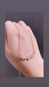 Kalung Rantai Wanita Permata Double Love Gold CXB120