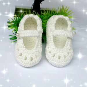 Sepatu Bayi Rajut Perempuan Lucu Cantik Gemesin