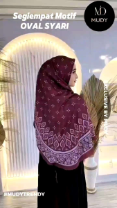 WDY-MUDY//JILBAB SEGI EMPAT SUBLIM PRINTING OVAL SYARI