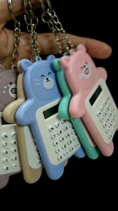 KALKULATOR MINI GANTUNGAN KUNCI PINK UNGU BIRU HIJAU MINT COKLAT CAPPUCINO 8 DIGIT CALCULATOR MINI