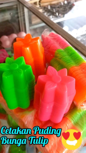 PROMO HARGA ISI 12 BIJI CETAKAN KUE PUTU AYU APEM PUDING LAPIS MOTIF BUNGA TULIP BAHAN PLASTIK