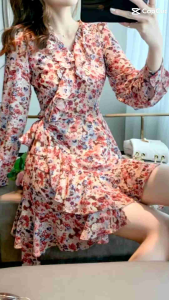 TM 1224 Dress Nomuula Ruffle Wrap Import