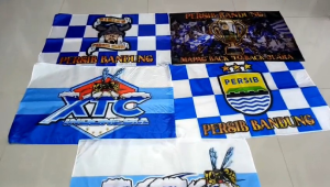 BENDERA PERSIB BANDUNG UKURAN SEDANG SABLON FULL PRINTING