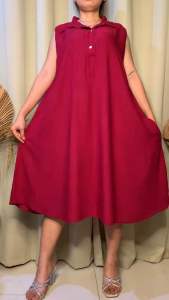 XL to 2XL PLAIN AND PRINTED CHALLIS MATERNITY DUSTER SLEEVELESS PAMBAHAY