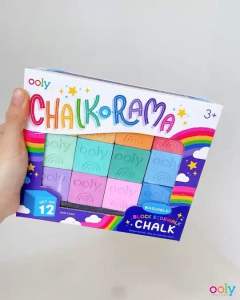 ชอล์กวาดพื้น Chalk-O-Rama Block Sidewalk Chalk 12 สี จาก Ooly