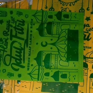 Goodie Bag Handle (HLS) edisi Idul Fitri KUNING 25x35x8 NEW Spunbond