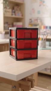 3 Layer Plastic Storage Drawer Organizer with Durable Black Frame Large Pull-Out Bins Multipurpose Home & Office Storage Rack for Clothes Toys Kitchen Accessories Cosmetics & Household Items15