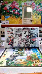 Tranh Tứ Quý Phong Thủy – Rước Եài Rước Lộc Tứ Quý Phòng Khách Đẹp Ý Nghĩa Phong Thủy. chất liệu decal dán tường Đồ trang trí