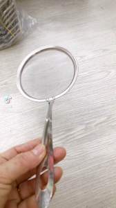 Vợt - Vá vớt bọt lưới inox -  lọc dầu -  rây bột mịn  bằng thép không gỉ ( 3 size)