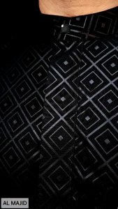 Jubah Gamis Pria Terbaru AL Majid || Jubah katun emboss premium lengan pendek risleting|| Jubah koko sultan emboss || Jubah hitam putih motif Katun wolfis Muslim Kancing Panjang Dewasa