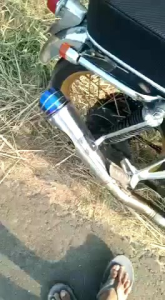 Silencer Knalpot Racing DPJ Blue Supra Fit X & Mio Soul