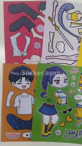 Set 8 sticker kpop demon hunter phối trang phục