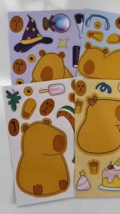 Set 8 sticker capybara dễ thương sáng tạo cho bé