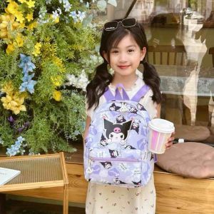 B&B Beg Budak Kuromi School Bag Sanrio Beg Sekolah Anak Perempuan Backpack Children Bag Kindergarten Beg Tadika Taska Cute Cartoon Shoulder Straps Bag