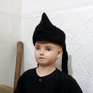 Walaziz setelan baju pangsi hitam polos anak bonus iket kepala tradisional