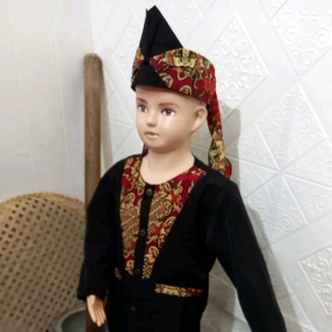 setelan baju pangsi seragam SD rebonyuda tradisional gratis iket kepala model V
