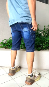 short Jeans for mens 3 quarter 6 pocket good quality soft kain gettah